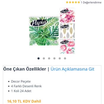 Avansas'tan Almış Olduğum Peçetelerin Eksik Gönderilmesi,