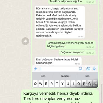Müq Butiğin Ürünü Kargolamayıp Kargoya Verdik Diye Yalan Konuşması