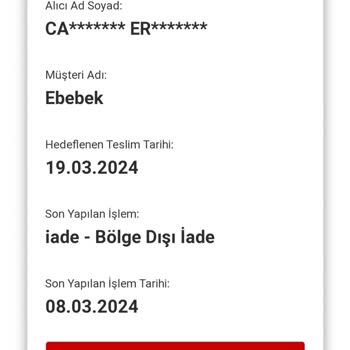 Hepsiburada Ebebek'ten Ürün, Bilgilendirmeden AGT Kurye İptal Etti.