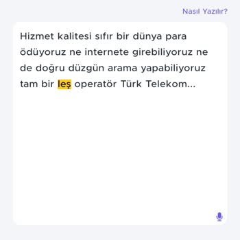Türk Telekom Memnun Değilim Kesinlikle