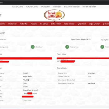 Faruk Güllüoğlu - Tatlıları - Sipariş Mağduriyeti