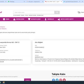 Çiçek Market Zamanında Teslim Edilmeyen Ürün