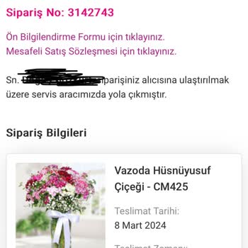 Çiçek Market Çiçek Belirtilen Günde Gidecek Dediler Ama Gitmedi