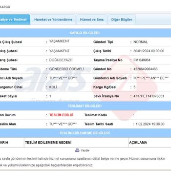 Kargom Kayıp Aras Kargo'nun Umurumda Değil