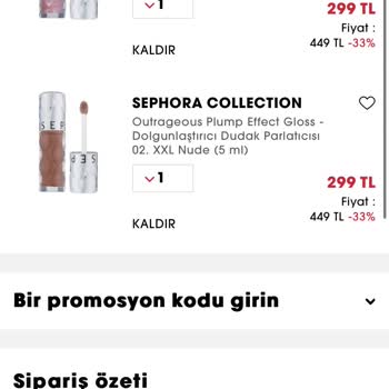 Sephora Sipariş Oluşturamama Ve Kod Kullanamama