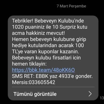 ebebek Bebeveyn Kulübü Puan Sorunu