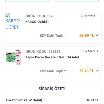 Avansas Aldığım Ürün Eksik Gönderildi 24 Lu Ürün Bana 2 Adet Geldi