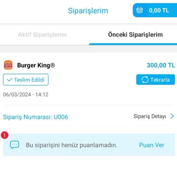 Tıkla Gelsin Fatura Teslimi Hakkında.