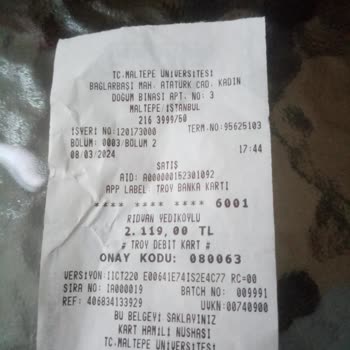 Maltepe Üniversitesi Tıp Fakültesi Hastaneleri Acil Serviste Fahiş Ücret Talebi!