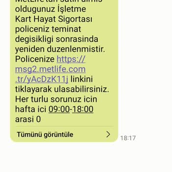 Denizbank Metlife İşletme Kart Hayat Sigortası