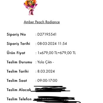 Taze Çiçek (tazecicek.com) Verdiğim Sipariş Teslim Edilmedi
