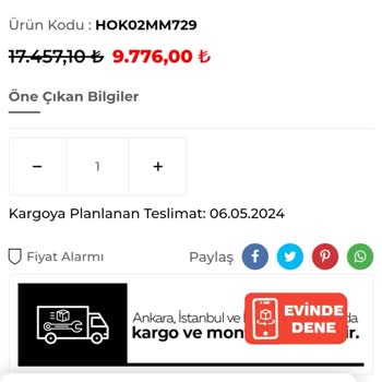 Tepe Home Geç Teslimat Hk