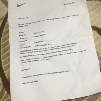 Nike Ürün Kalitesizliği Ve Ürününün Arkasında Durmaması