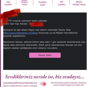 Çiçek Market Siparişim Teslim Edilmedi Ama Teslim Edildi Gösteriyorlar