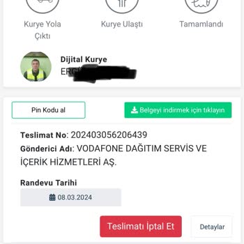 Dijital Kurye Firması Teslimat Sorunu