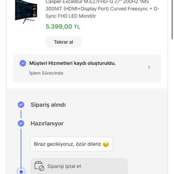 Hepsiburada Siparişimi Kargoya Vermiyor.