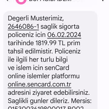 Bupa Acıbadem Sigorta İptal Edilen Tamamlayıcı Sağlık Sigorta Poliçe Ücreti İadesi Hakkında