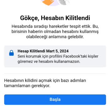 Facebook Hesabım Kilitlendi Acil Yardım