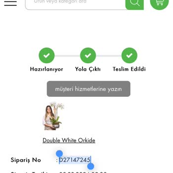 Taze Çiçek Ürün Teslim Edildi Gözüküyor Ancak Teslim Edilmedi!