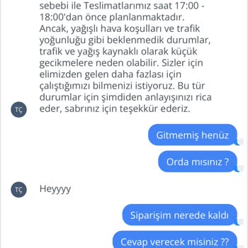 Taze Çiçek (tazecicek.com) Sipariş Gitmedi Saatlerdir