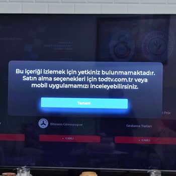 TOD Tv Tod Uygulamasında Samsung TV Den Maç İzleyemiyorum