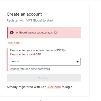 VFS Global Vize Randevusu Alınamamakta. Kullanıcı Oluşturulamamakta.