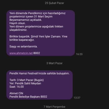 İBB - İstanbul Büyükşehir Belediyesi Yerel Yönetimden Gelen İstenmeyen SMS Şikayeti