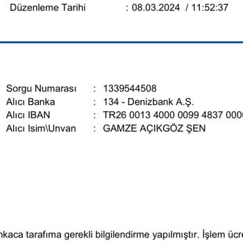 Denizbank Buharfiyat.com Ürün Göndermeyip Ödeme Alıyor Dönüş Yapmıyor