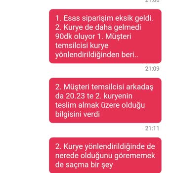Yemeksepeti Siparişim 2 Seferdir Eksik Geliyor.