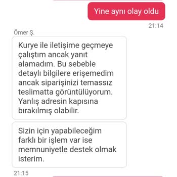 Yemeksepeti Siparişim 2 Seferdir Eksik Geliyor.