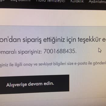 Dyson Türkiye Gelişigüzel Sipariş İptali
