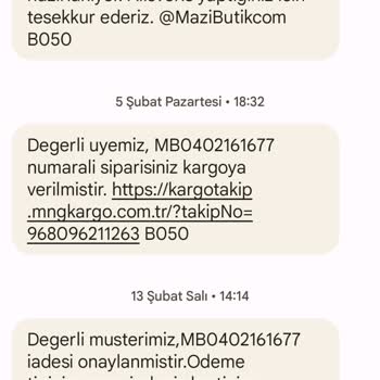 Mazi Butik Ücret İadesini Yapmıyorlar Ve Sürekli Erteliyorlar