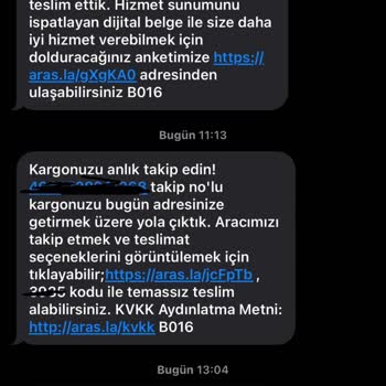 Aras Kargo İznim Dışında Telefon Numaram Kullanılmış