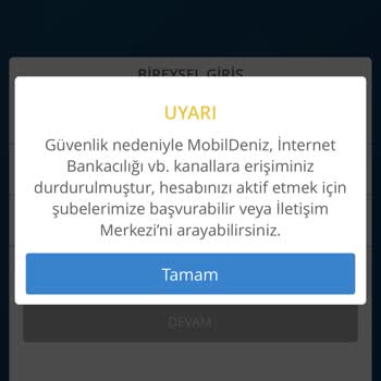 Denizbank Mobil Bankacılık Erişimi