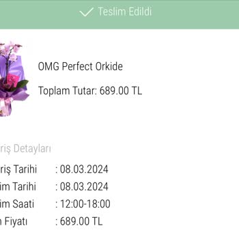 Taze Çiçek (tazecicek.com) Çiçek Gönderilen Kişiye Teslim Edilmedi.