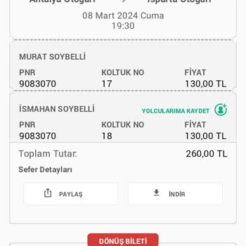 Isparta Petrol Turizm Isparta Yolculuğunda Yaşanan Sorumsuzluk Ve İlgisizlik