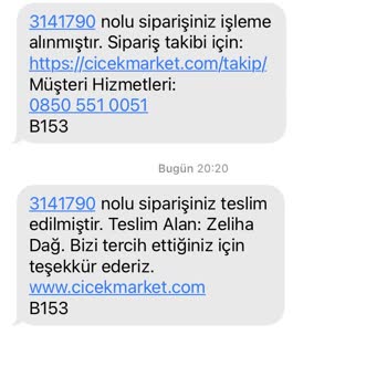 Çiçek Market Yanlış Ve Kusurlu Ürün Gönderilmesi