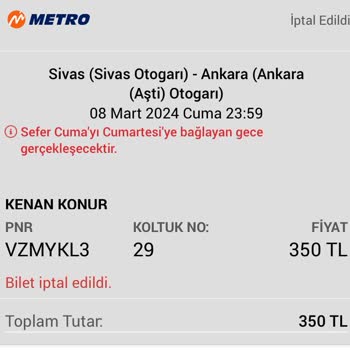 Metro Turizm Hiç Şaşırtmadı. Her Zamanki Gibi.