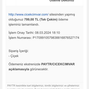 Cicekcimvar Ürün Teslim Edilmemesi Ve İade Talebi