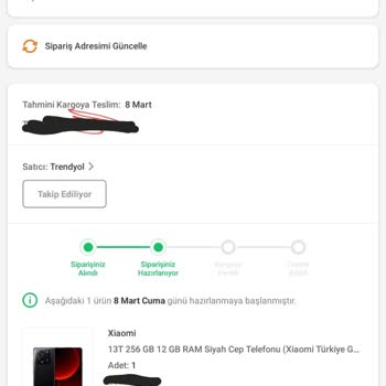 Trendyol Pişmanlıktır Vaat Edilen Tarihte Siparişi Kargolamadılar