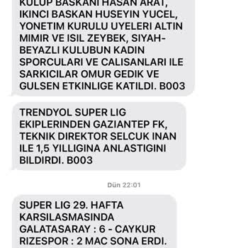 Vodafone 7070 Taraftar Üyeliği