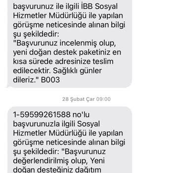 İBB - İstanbul Büyükşehir Belediyesi Yeni Doğan Destek Paketi