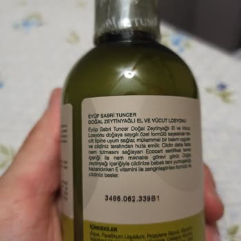 Eyüp Sabri Tuncer Losyon Ambalajında Paraben İçermez İbaresi Kalkmış