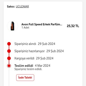 Vodafone Her Şey Yanımda Yanımda Ürün Teslimatı Ürünün Kargoya Verilmemesi