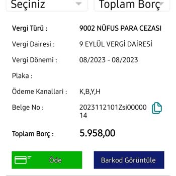 Nüfus ve Vatandaşlık İşleri Adres Değişikliği Cezası