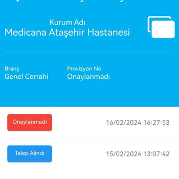 Bupa Acıbadem Sigorta Acıbadem Bupa Tamamlayıcı Sağlık Sigortası Ameliyat Provizyon Ret