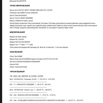 Protherm 4 Aylık Kombi Bozuk Çıktı