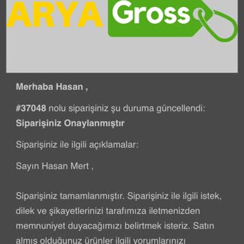 Arya Gross EFT Yaptım Ürünü Göndermedi