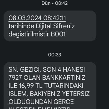 Ziraat Bankası Hesabıma Herhangi Bir Harcama Yapmadığım Halde Mesaj Geliyor