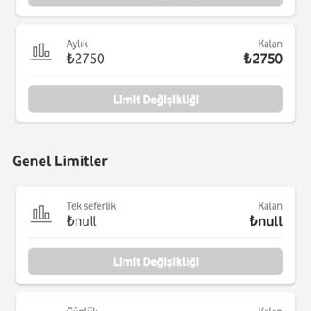 Vodafone Mobil Ödeme Null